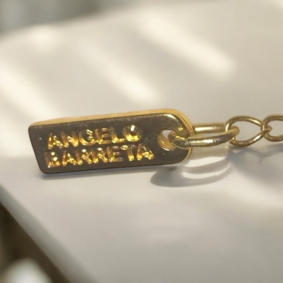 Angelo Barreta Made in Greece Y Gold Tone Necklace - Picture 6 of 8